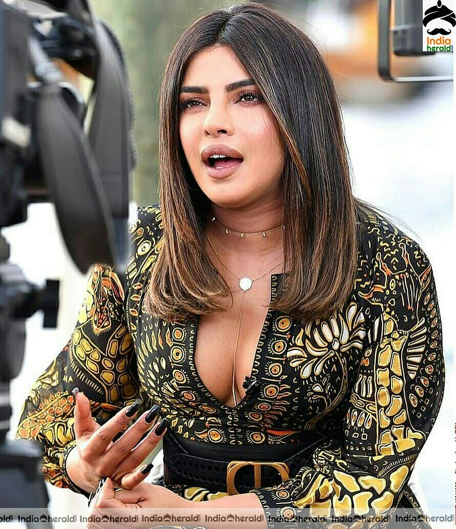 Priyanka chopra In Cleavage Exposing Dress While Enjoying Her Time In USA