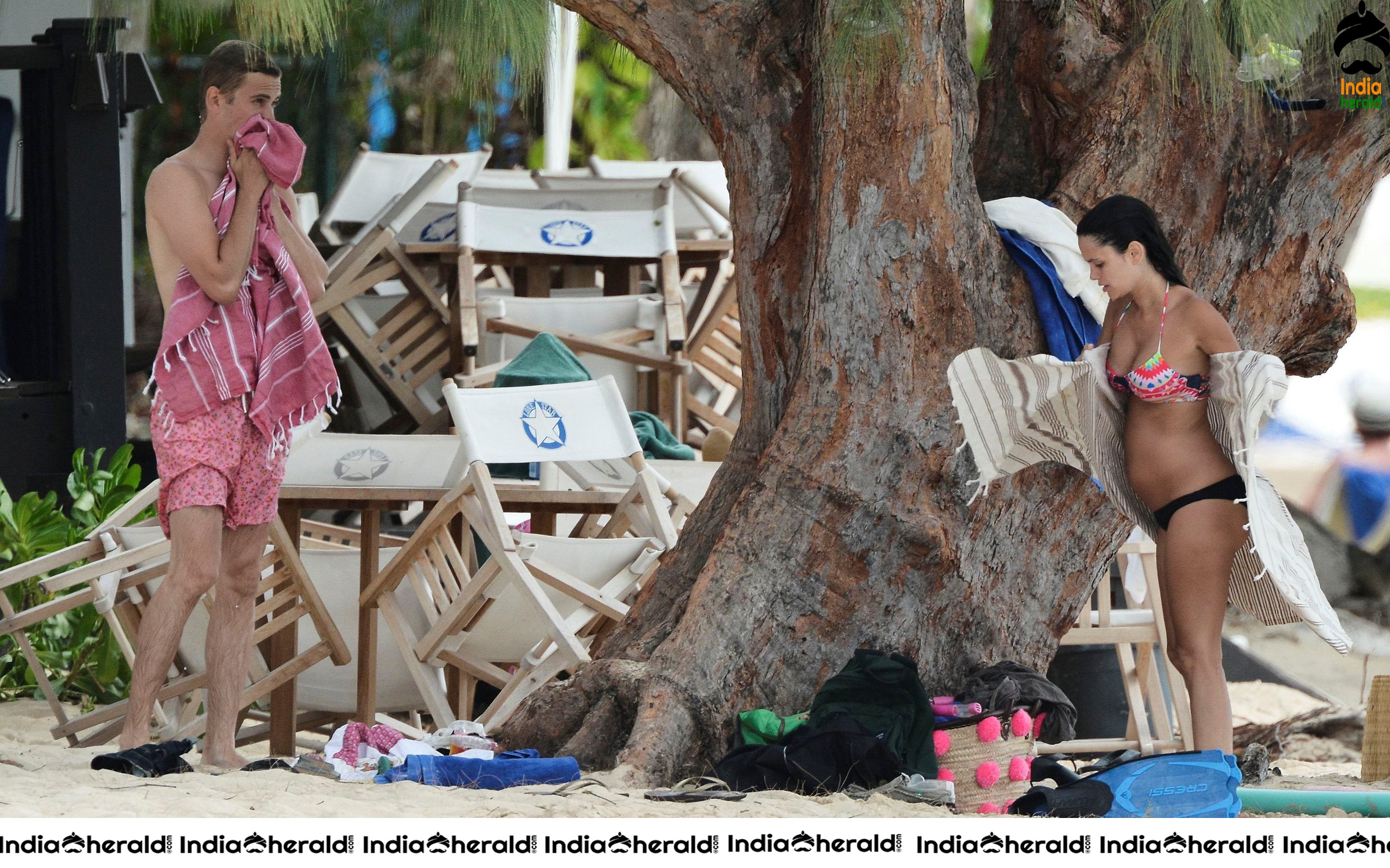 Rachel Bilson Exposing her Hot Body and Bump in Bikini by Beach Side Set 1