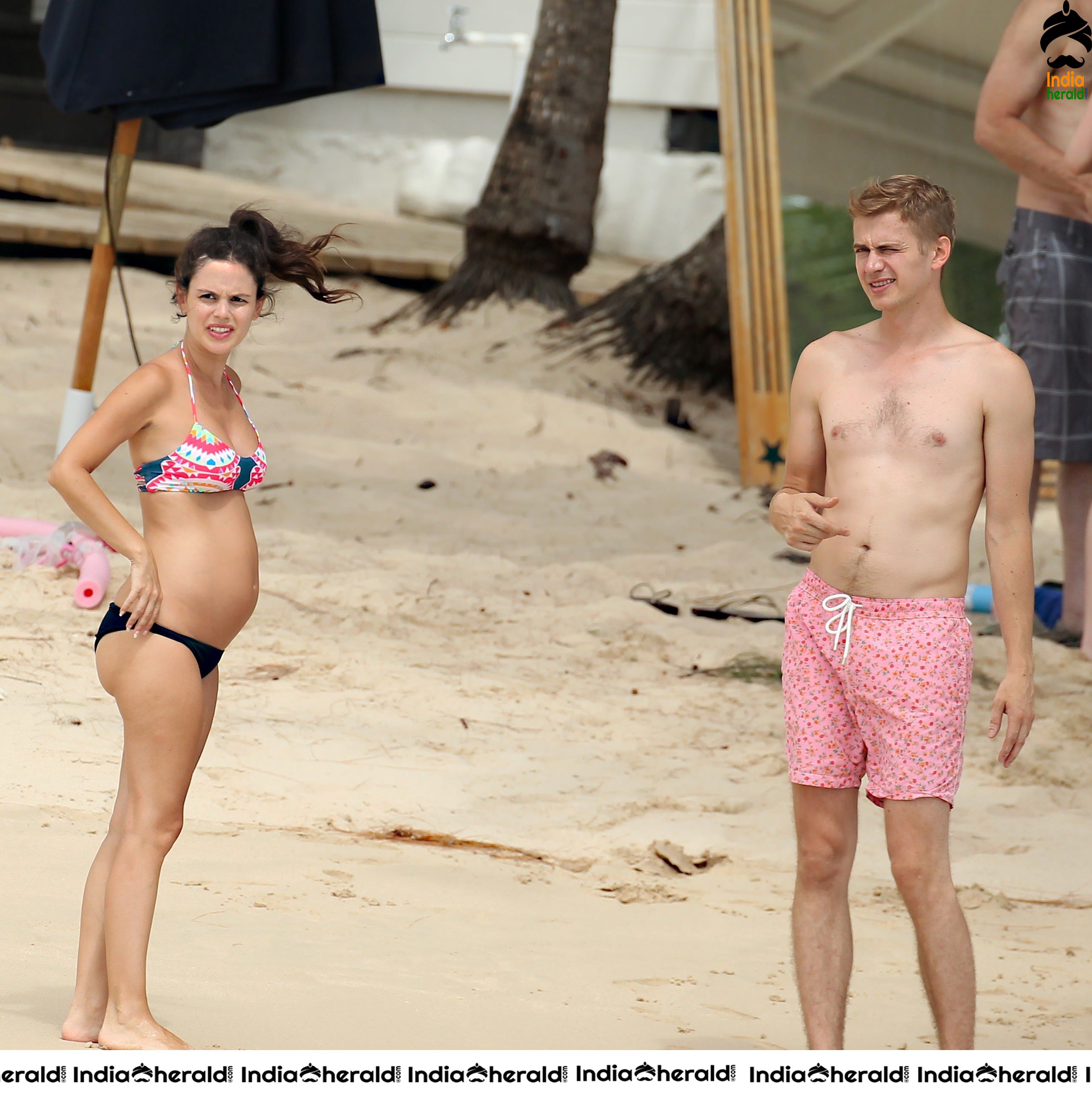 Rachel Bilson Exposing her Hot Body and Bump in Bikini by Beach Side Set 1