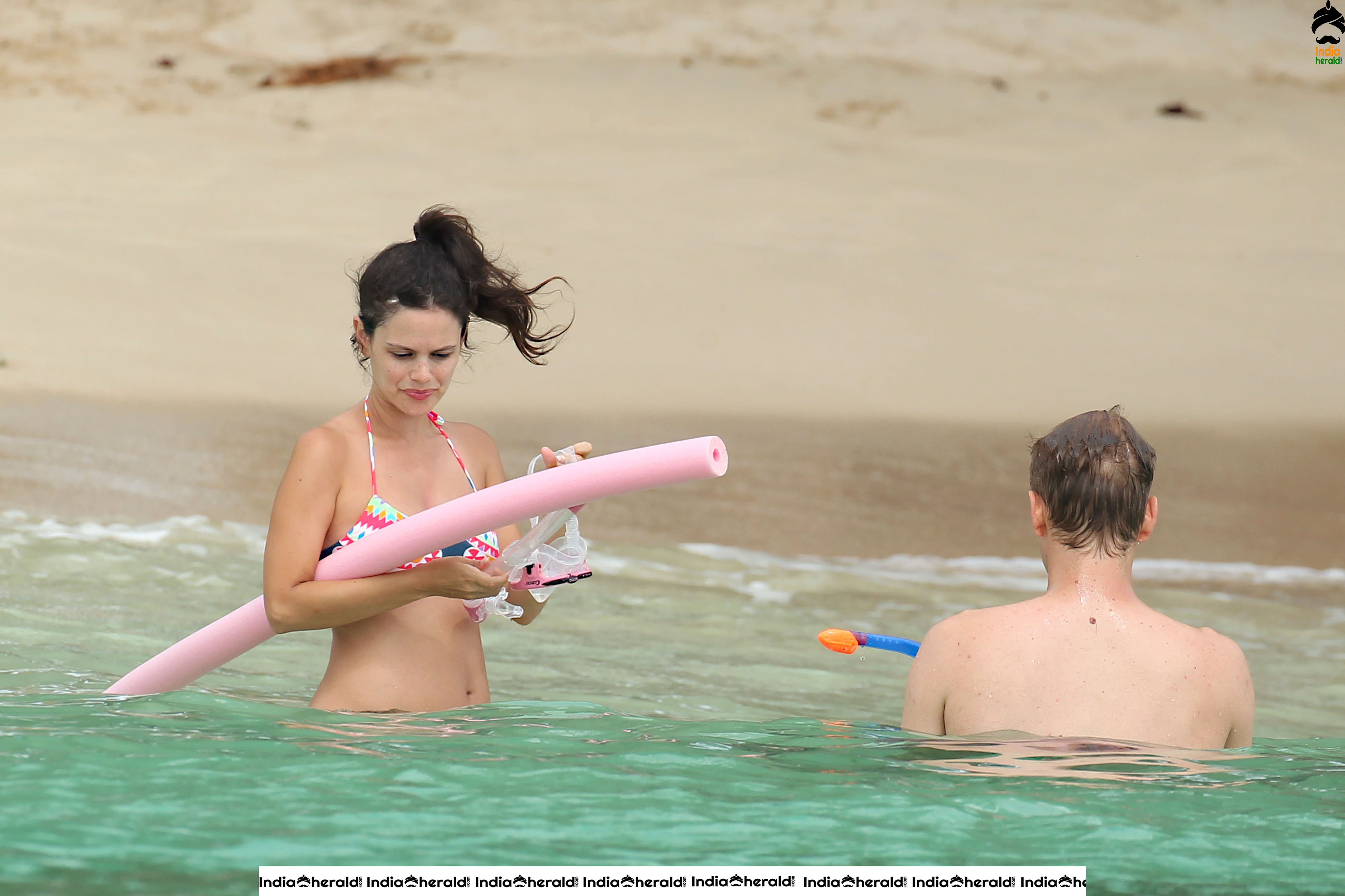 Rachel Bilson Exposing her Hot Body and Bump in Bikini by Beach Side Set 2