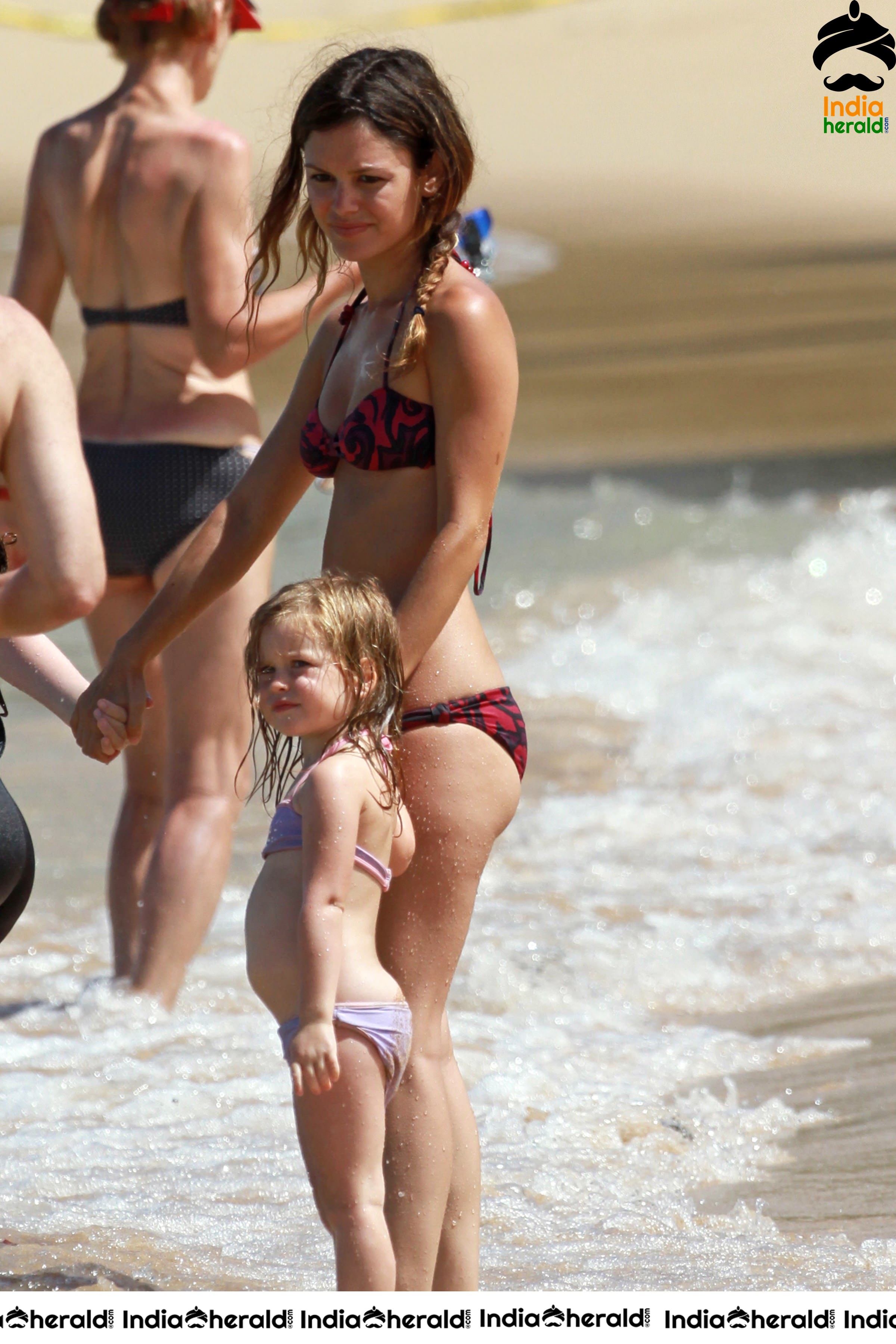 Rachel Bilson In A Thin lace Bra And Panty At Malibu Beach Set 2