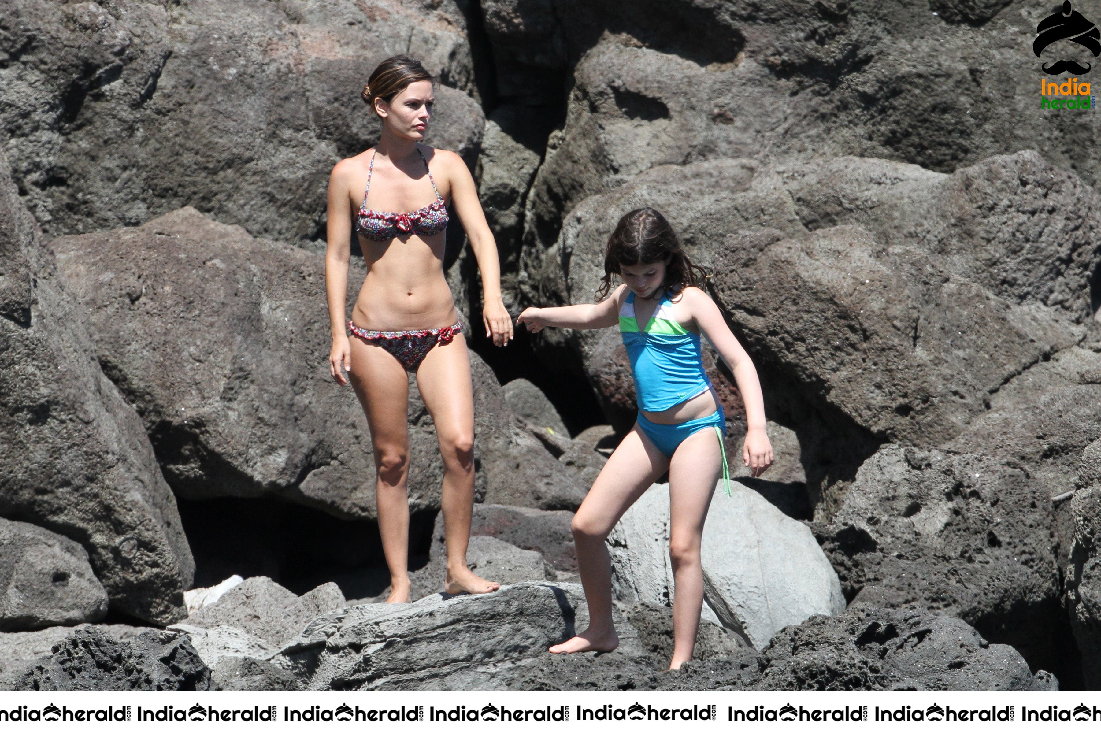 Rachel Bilson In A Thin Lace Bra And Panty At Malibu Beach Set 3