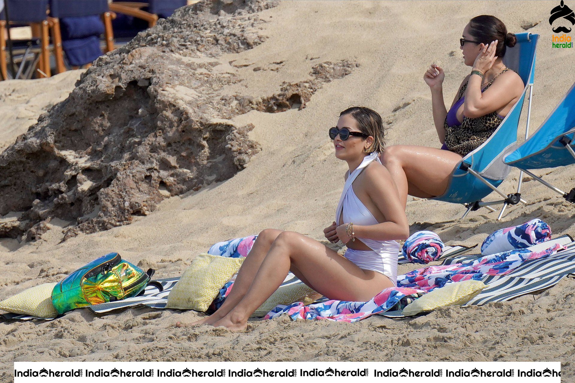 Rita Ora Exposing in Bikini on the beach in Saint Barthelemy Set 1