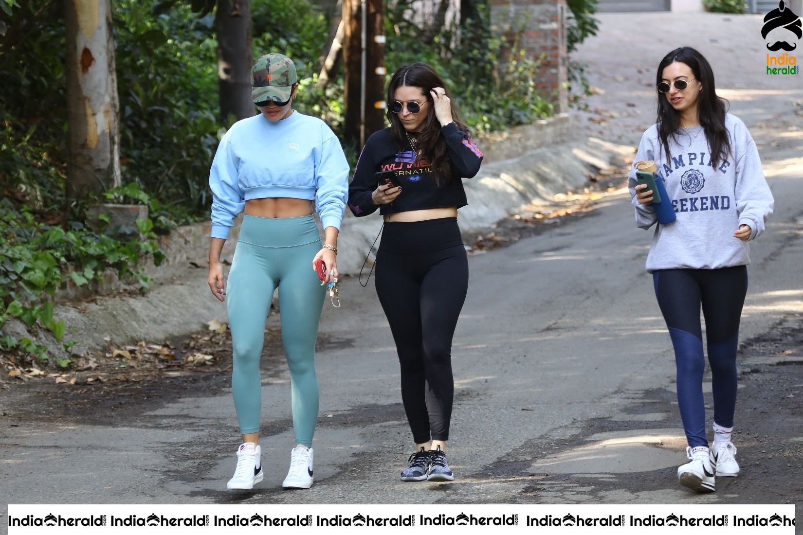 Rita Ora goes for a hike with friends in Los Angeles