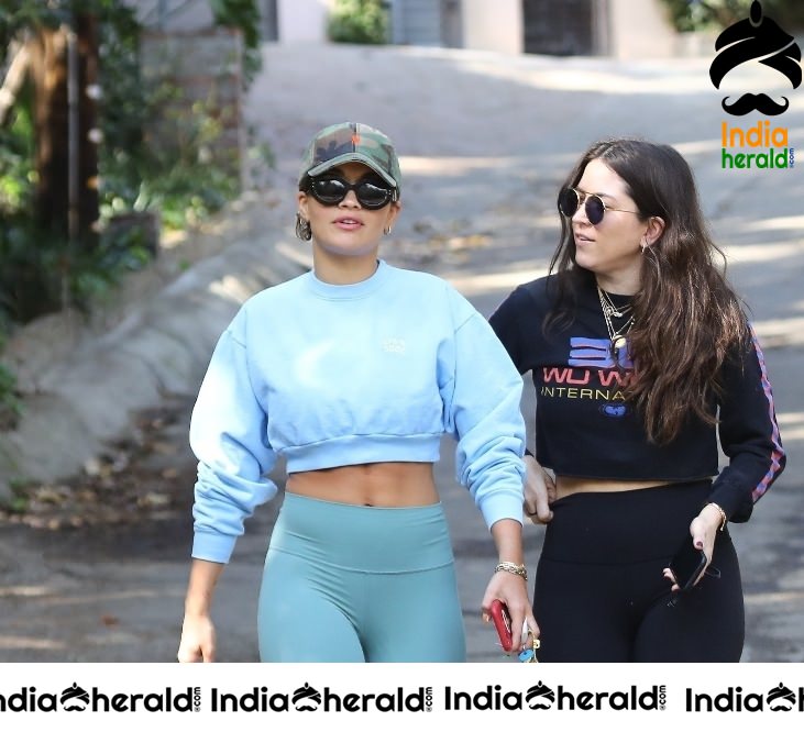 Rita Ora goes for a hike with friends in Los Angeles