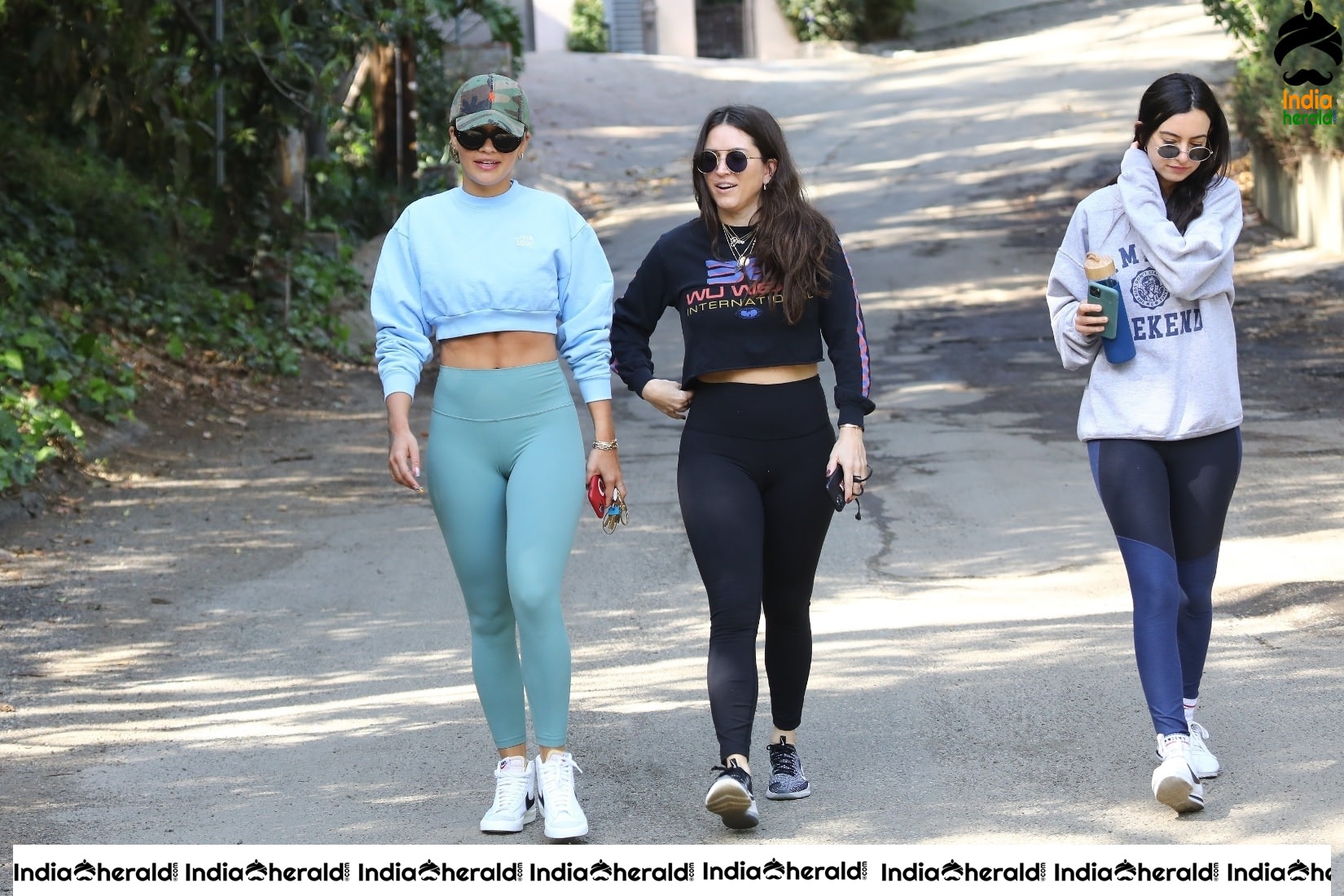 Rita Ora goes for a hike with friends in Los Angeles