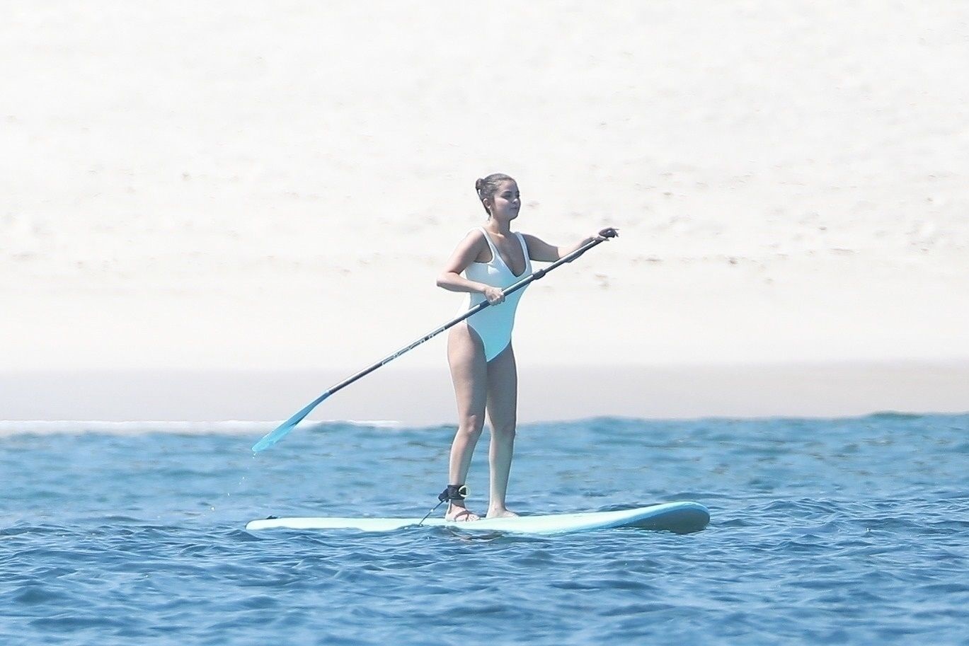 Selena Gomez In A White Bikini At A Beach In Punta Mita Set 1