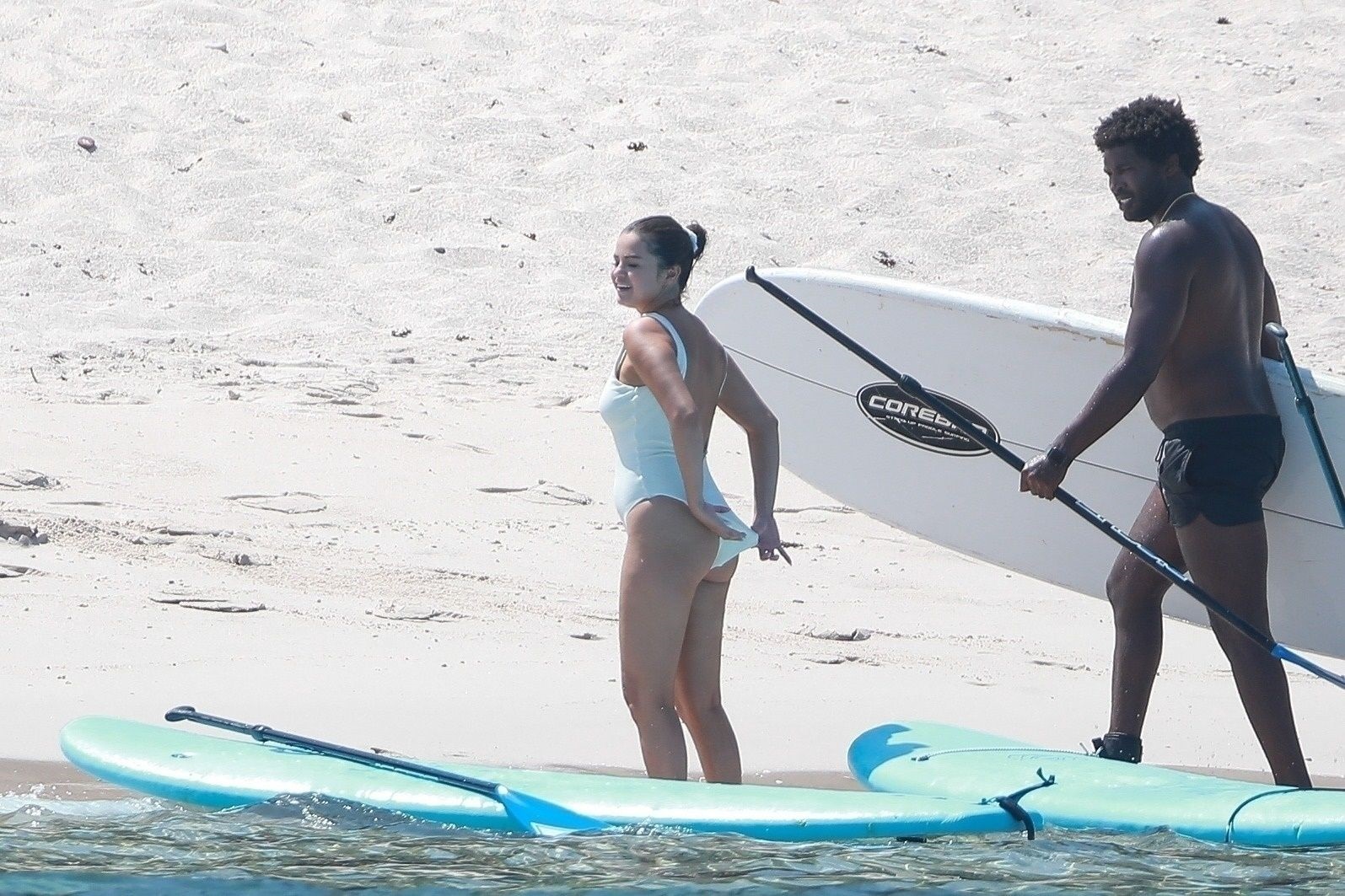 Selena Gomez In A White Bikini At A Beach In Punta Mita Set 2