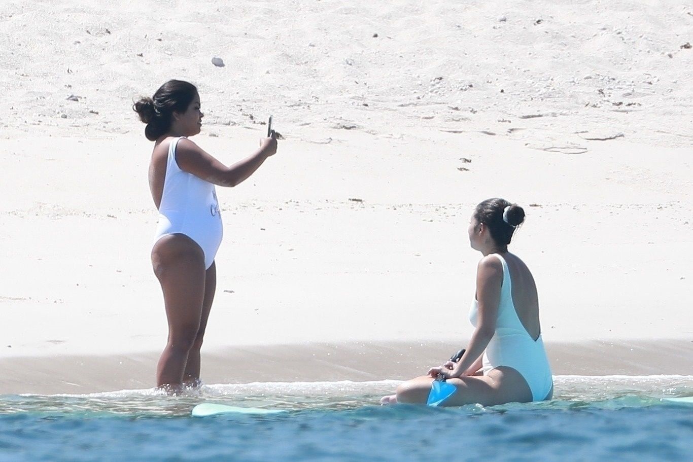 Selena Gomez In A White Bikini At A Beach In Punta Mita Set 2