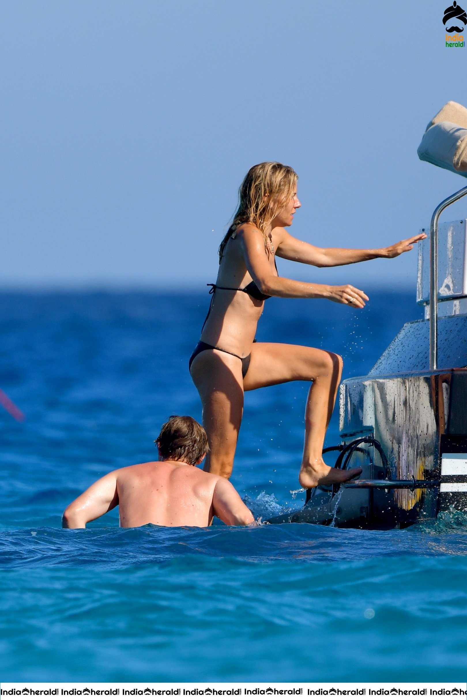 Sienna Miller caught in Bikini as she enjoys on a boat at St Tropez Set 2