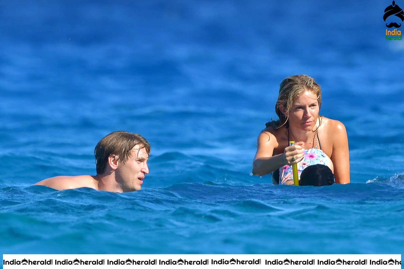 Sienna Miller caught in Bikini as she enjoys on a boat at St Tropez Set 2