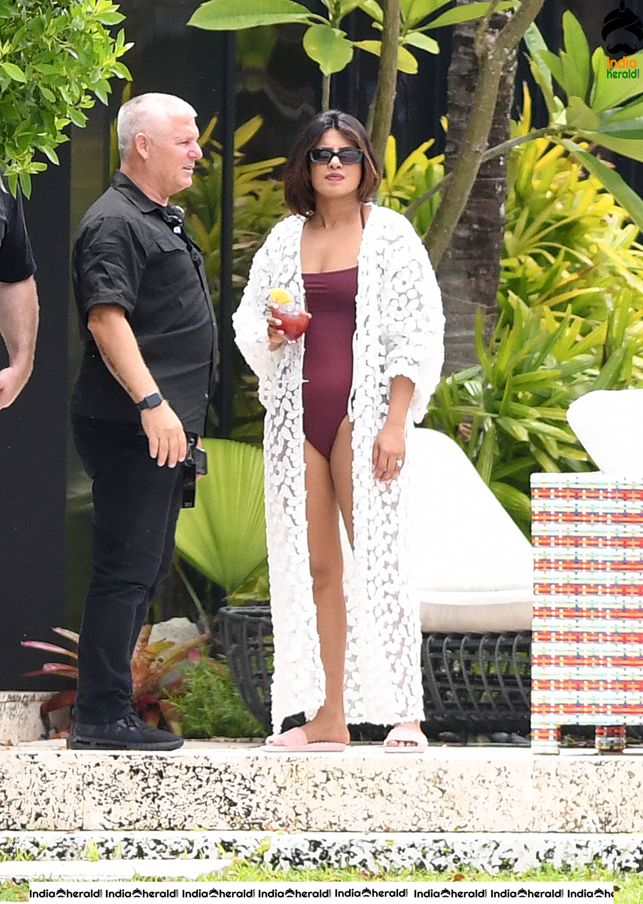 Sophie Turner and Priyanka Chopra caught in Bikini during their vacation to Miami Set 2