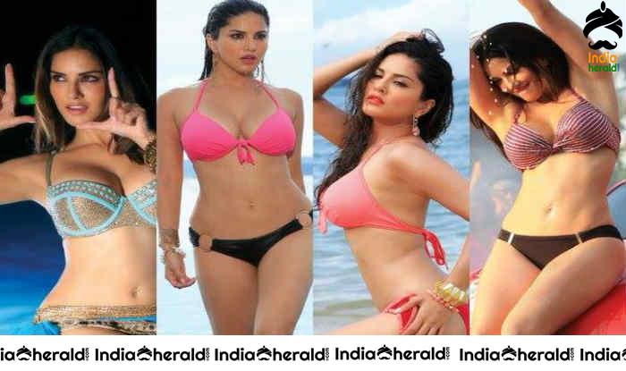 Sunny Leone Hot Exposing Bikini Photos Collection Set 1