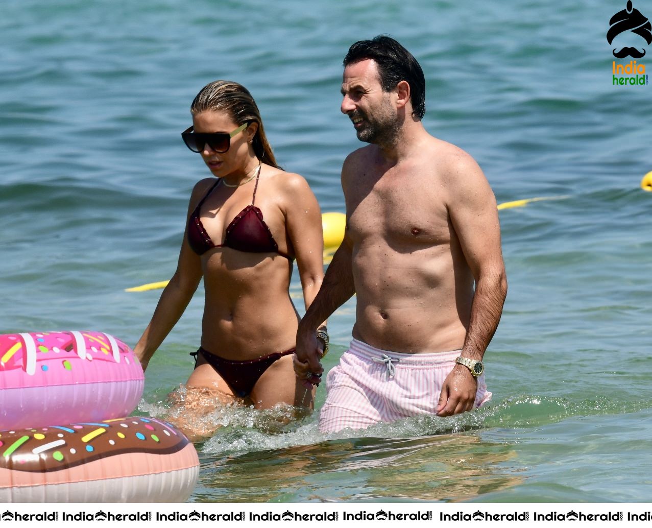 Sylvie Meis in Bikini while getting wet and enjoying along with her Husband Set 2