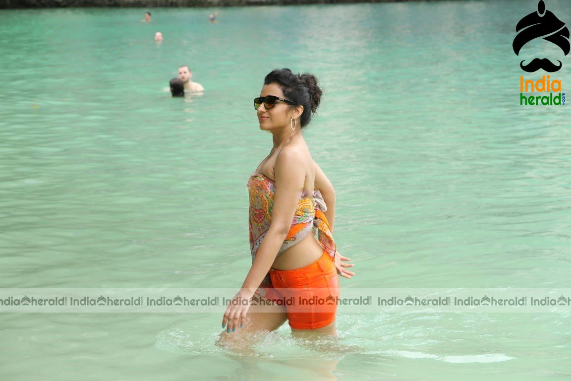 Trisha Unseen Latest Hot Photos Exposing Deep Navel and Sexy Cleavage in Bikini Set 2