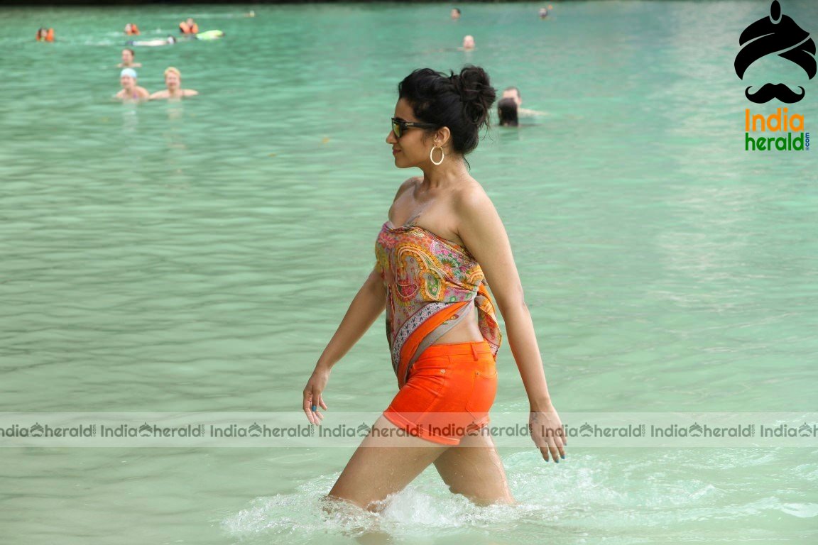 Trisha Unseen Latest Hot Photos Exposing Deep Navel and Sexy Cleavage in Bikini Set 2