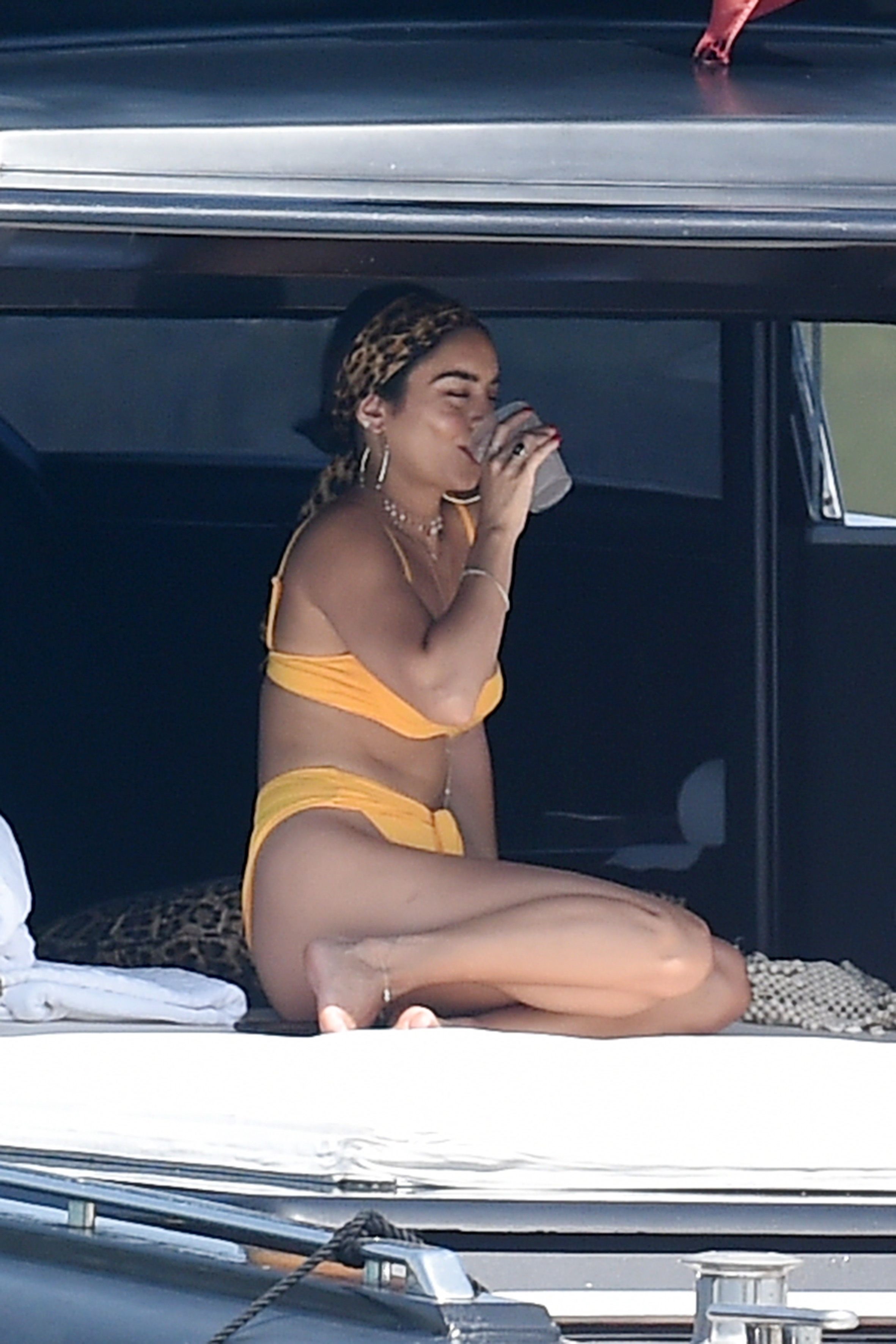 Vanaessa Hudgens Captured In A Swimsuit At Porto Cervo Set 1