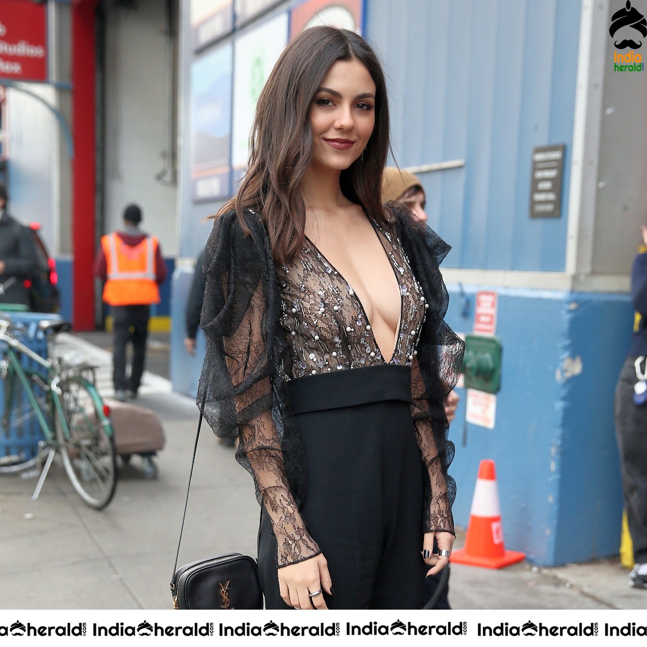 Victoria Justice Arriving At The Pamella Roland Fashion Show in NYC