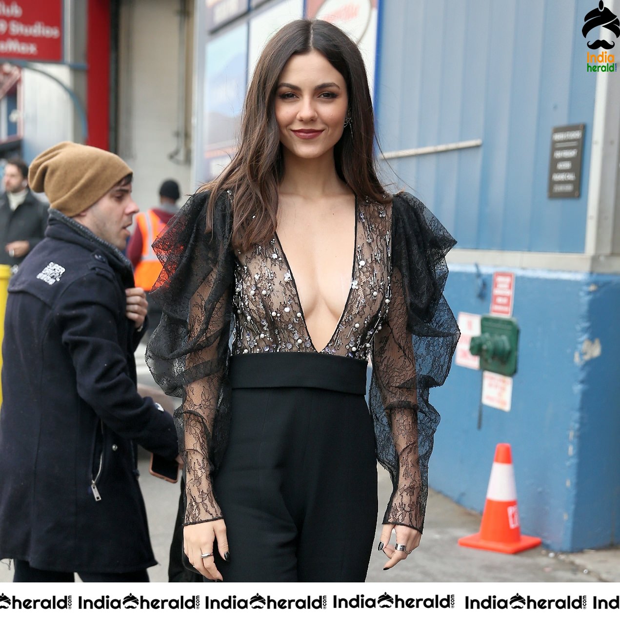 Victoria Justice Arriving At The Pamella Roland Fashion Show in NYC