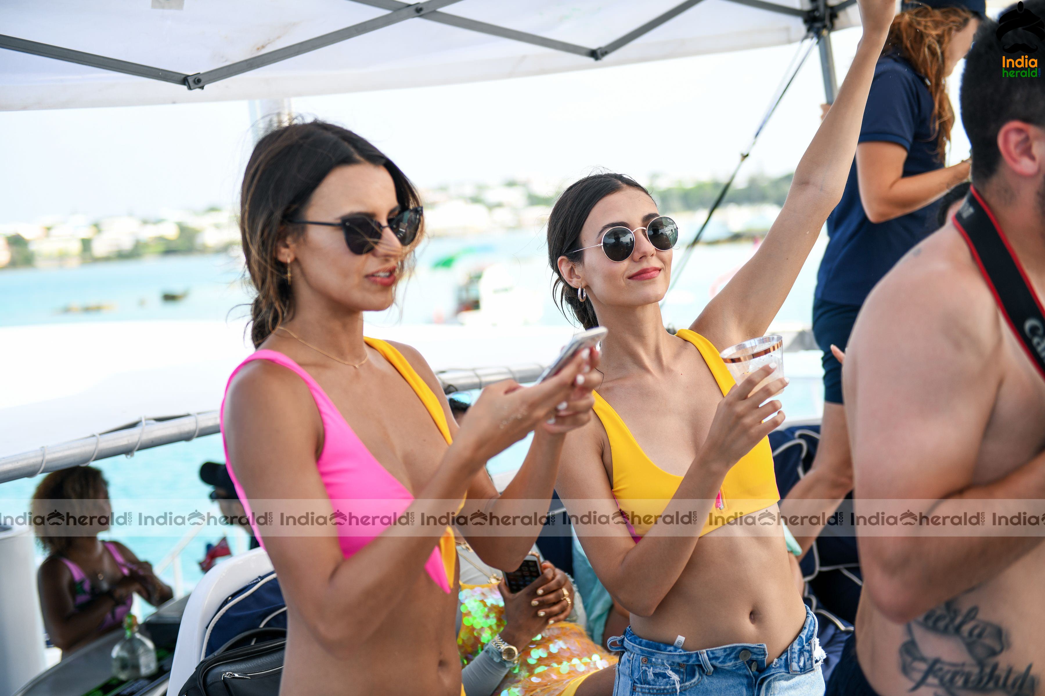 Victoria Justice Bikini Photoshoot for Revolve Summer Event in Bermuda Set 1