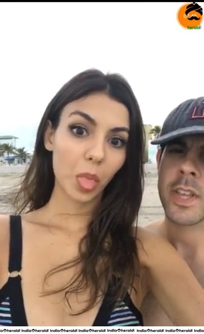 Victoria Justice Caught in Bikini while going LIVE