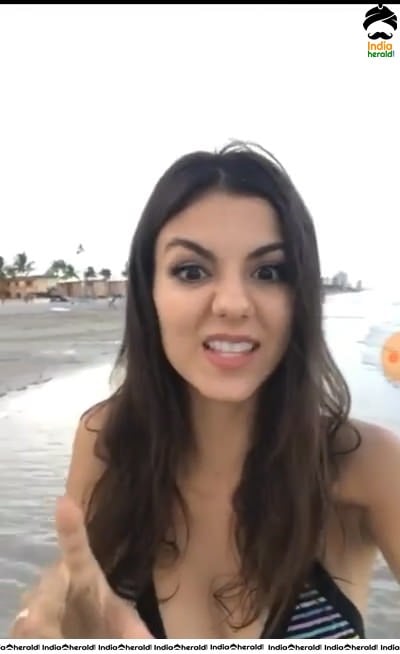 Victoria Justice Caught in Bikini while going LIVE