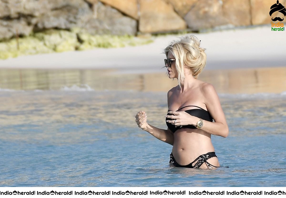 Victoria Silvstedt Hot in Bikini at a Beach in St Barths Set 1