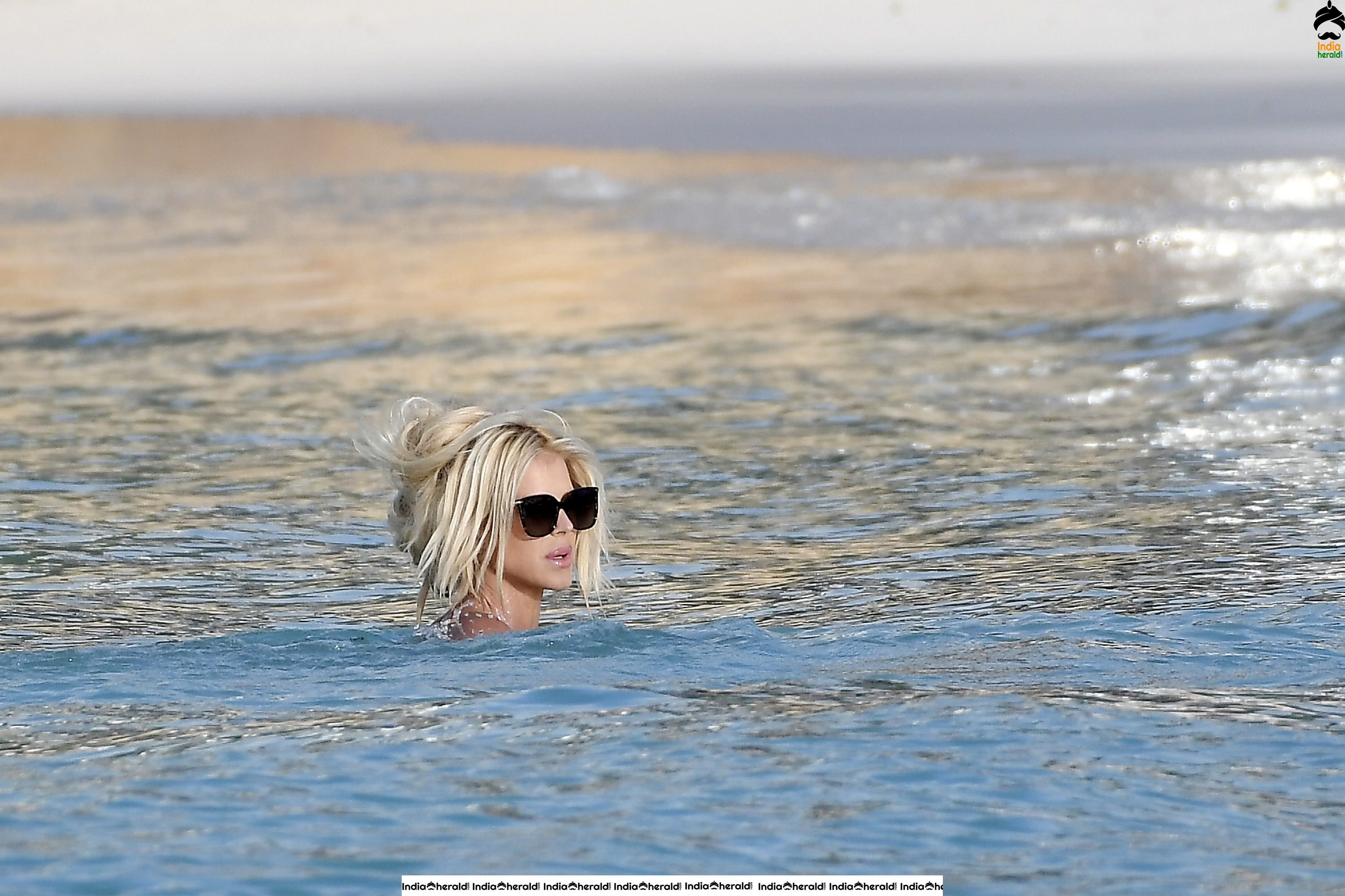 Victoria Silvstedt Hot in Bikini at a Beach in St Barths Set 2