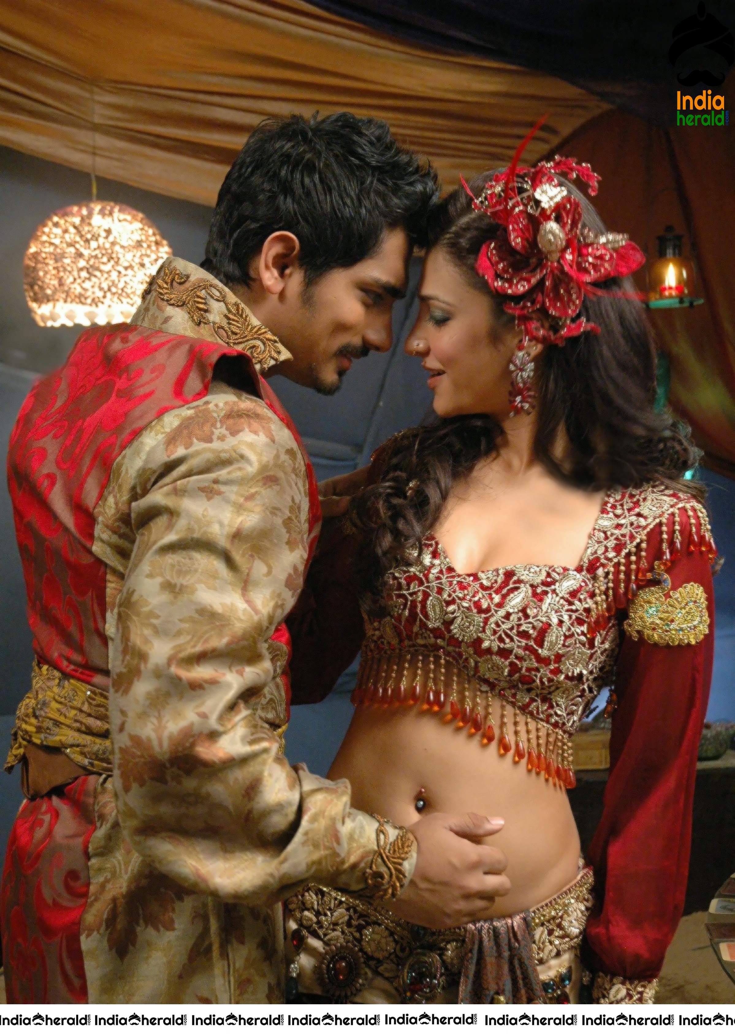 When Sid was rubbing Shruti Haasan Belly and Navel and Enjoys it Set 2