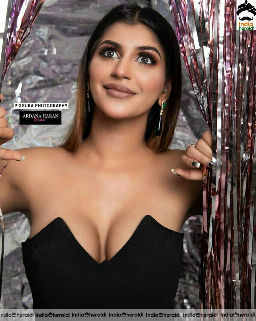 Yashika Aannand Latest Hot Black Dress Photoshoot