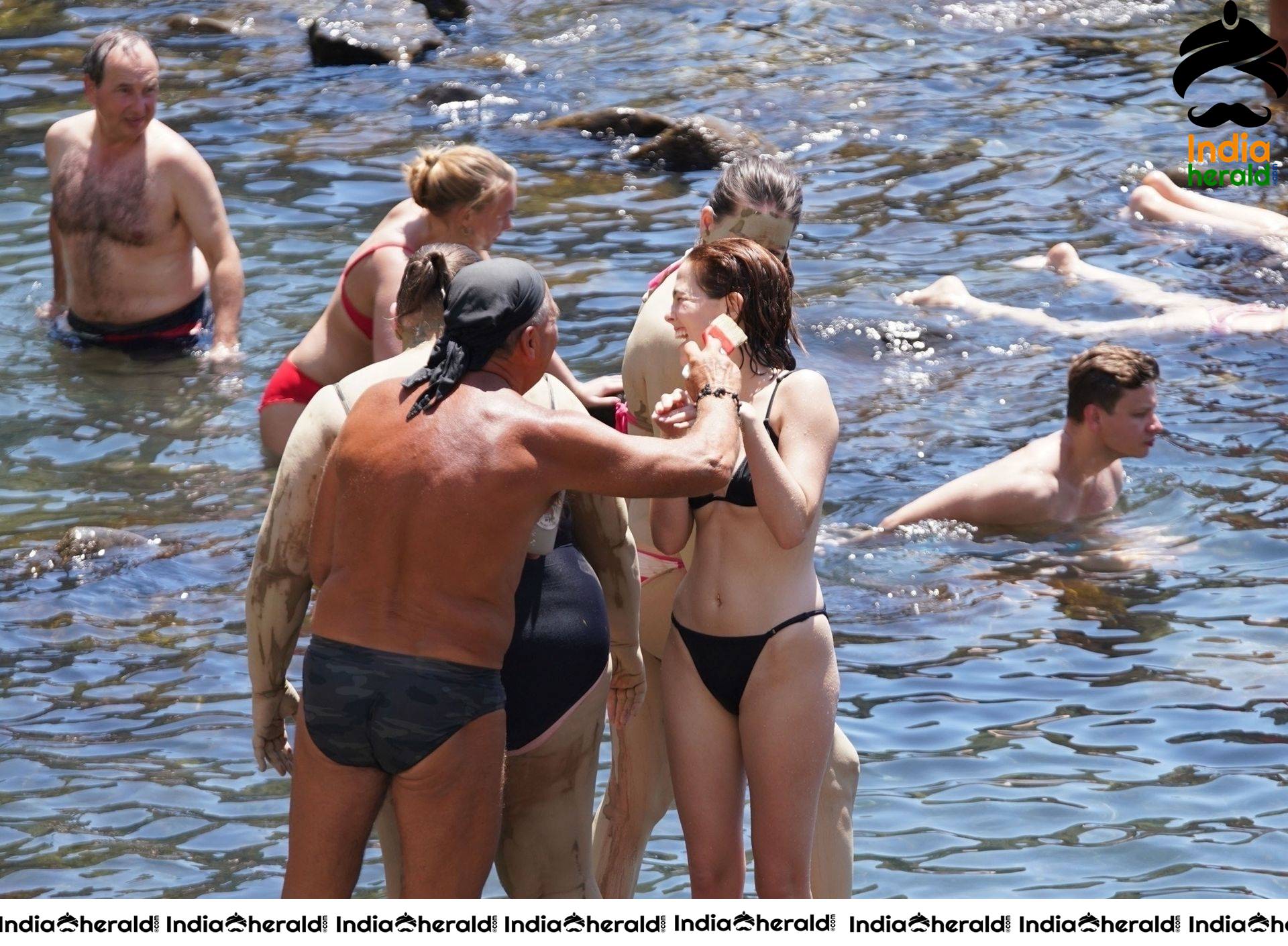 Zoey Deutch Enjoying in Beach in Bikini with her Friends