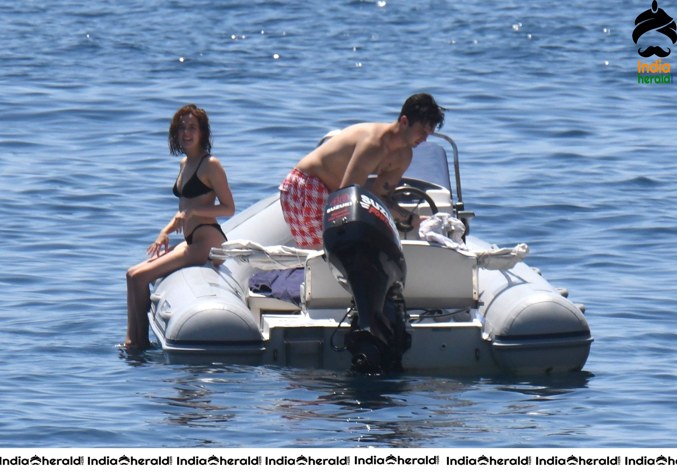 Zoey Deutch Oozing Hotness in Black Lace Bikini and Exposes the Oomph Set 4