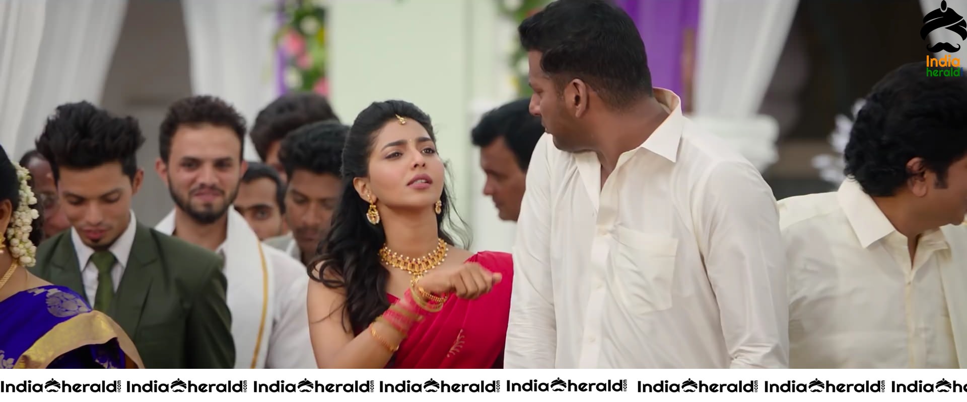 Aishwarya Lekshmi Hot Stills along with Vishal featuring Tamil Song Azgae Set 3