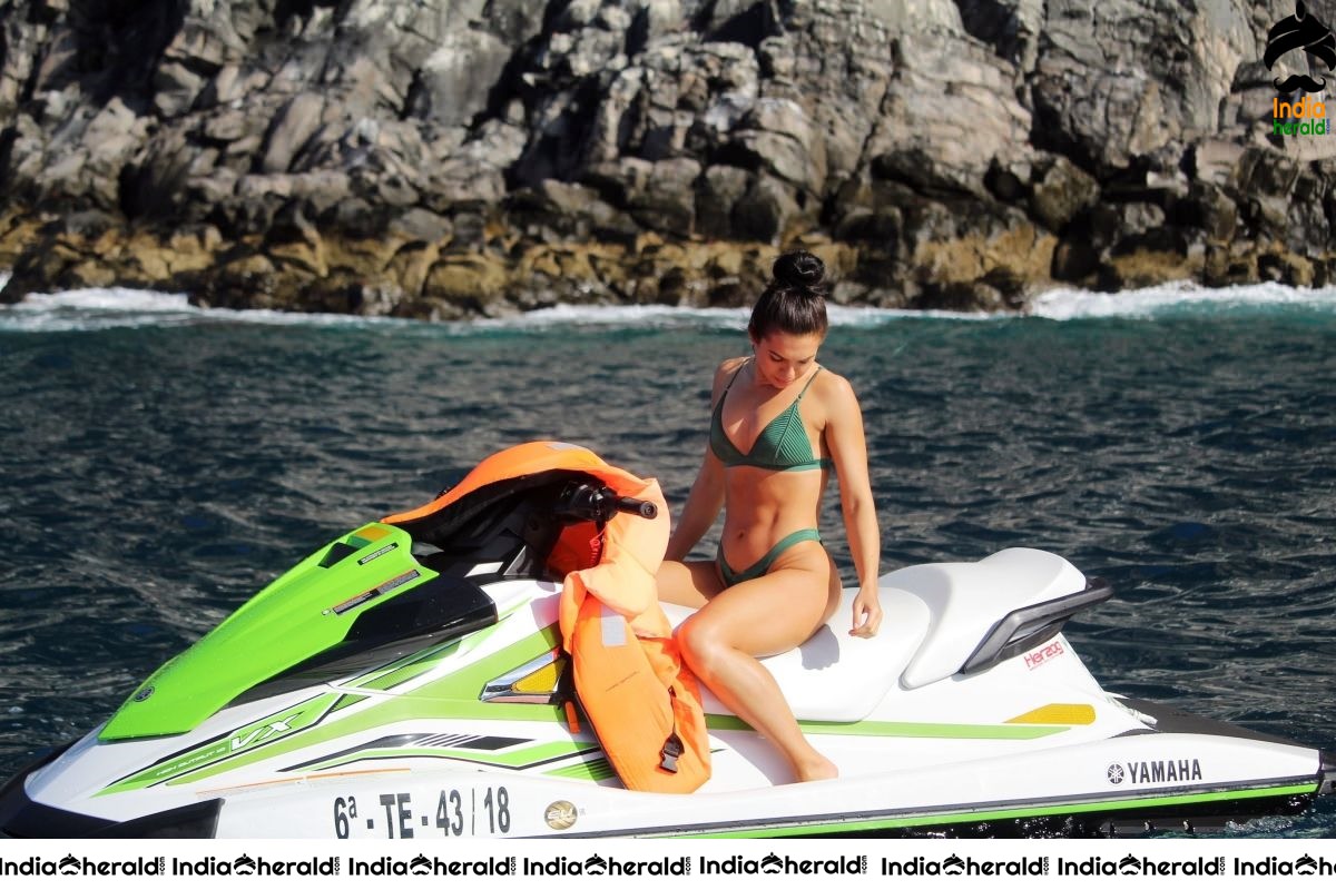 Alexandra Cane in Bikini Riding a Jet Ski in Tenerife