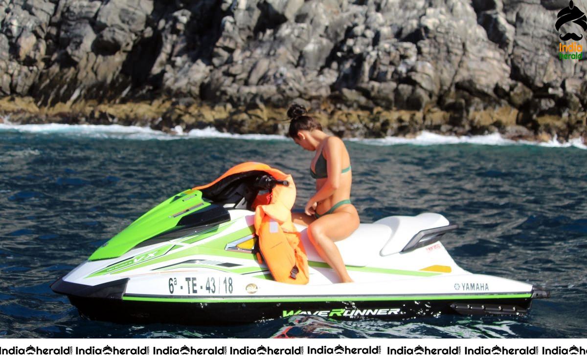 Alexandra Cane in Bikini Riding a Jet Ski in Tenerife