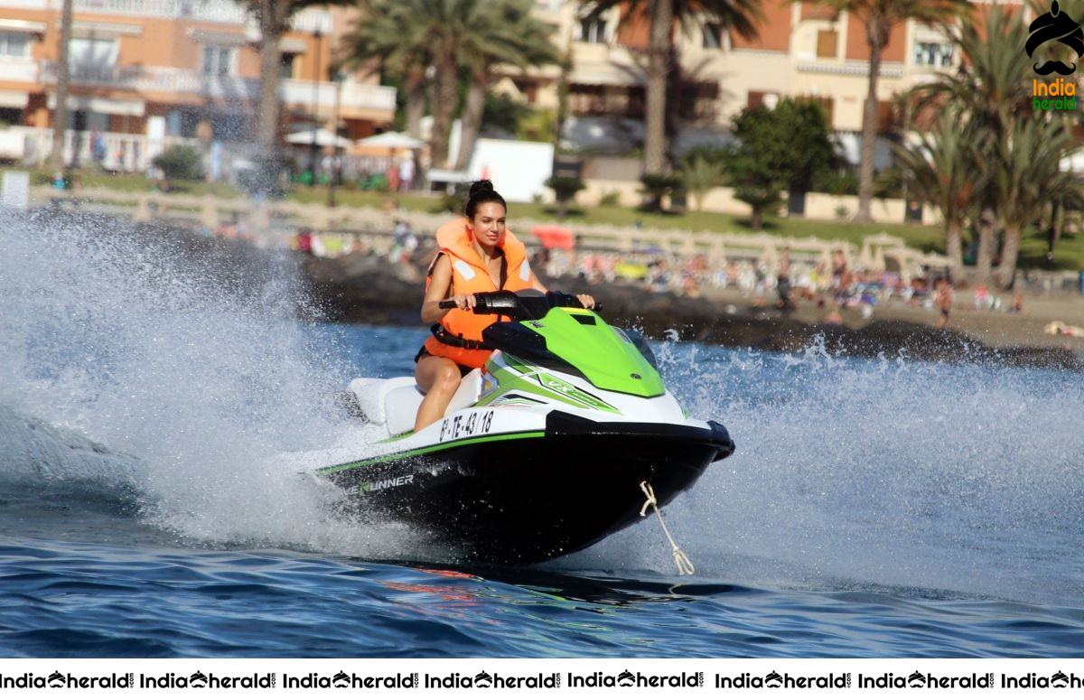 Alexandra Cane in Bikini Riding a Jet Ski in Tenerife