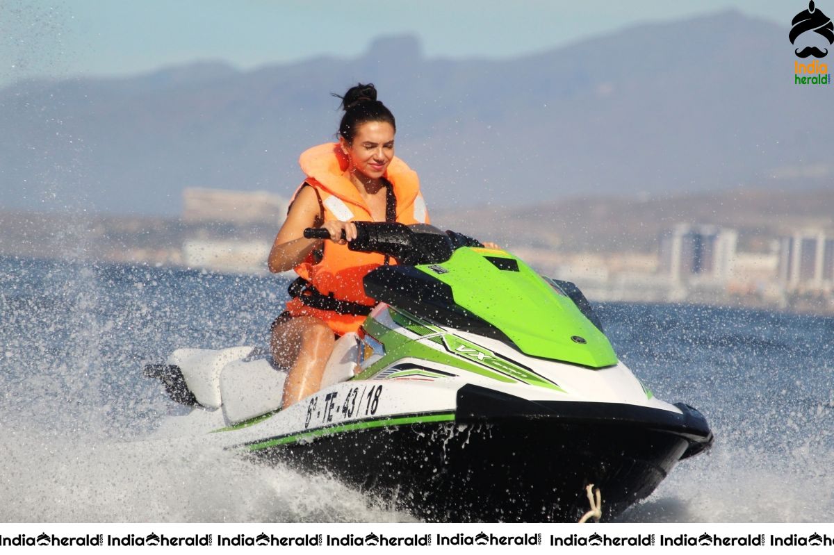 Alexandra Cane in Bikini Riding a Jet Ski in Tenerife