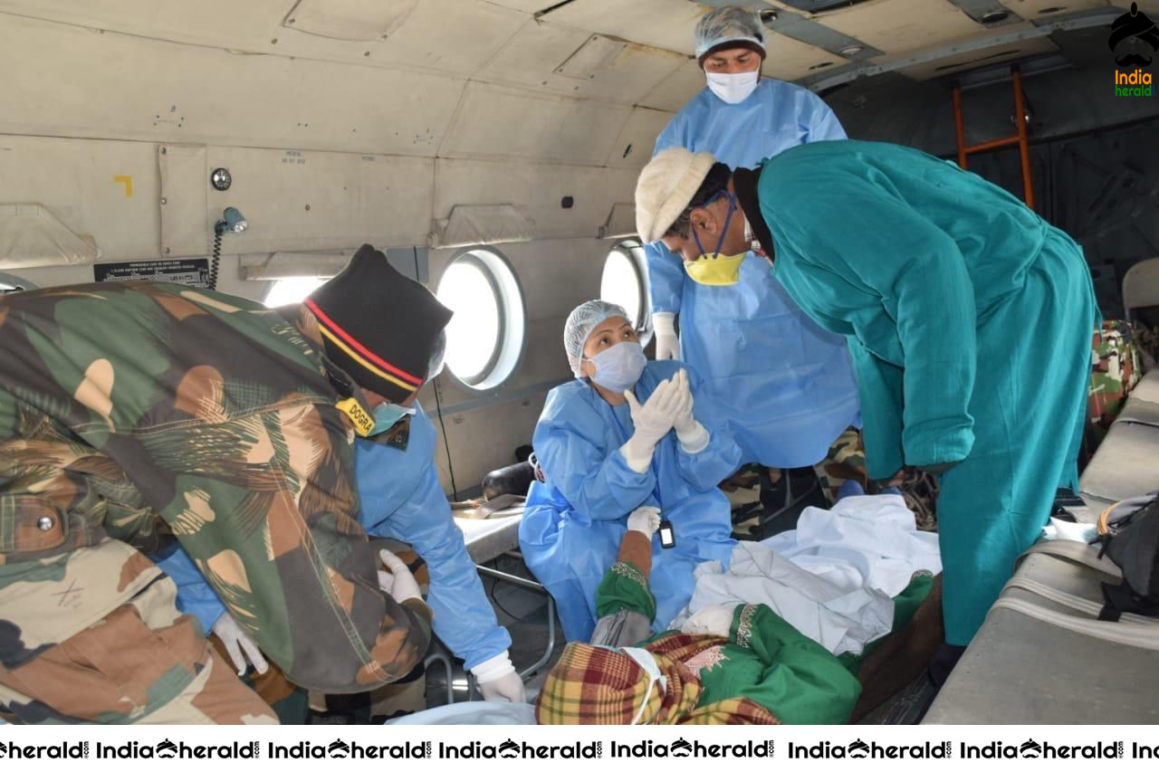Army Camp airlifted a pregnant lady stranded at Dawar due to Corona Virus