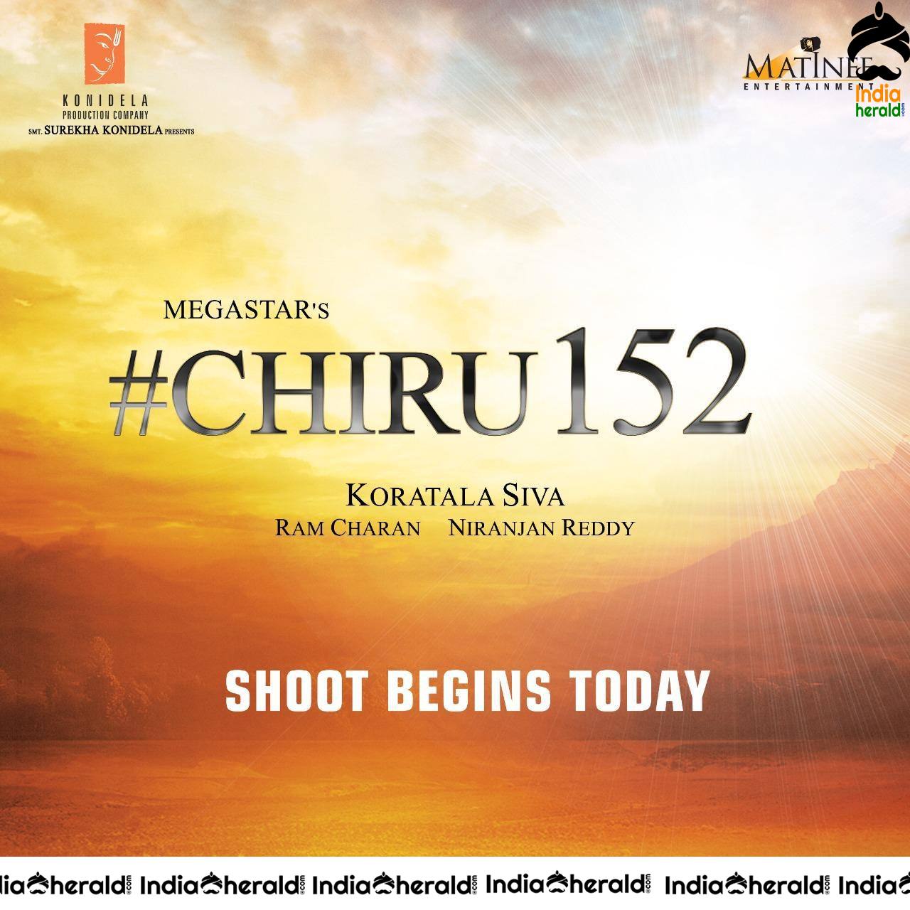 Chiru152 Shoot Begins Today