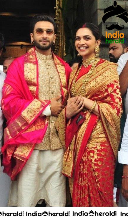 Deepika Padukone and Ranveer Singh seek blessings from Lord Venkateswara on eve of their wedding anniversary