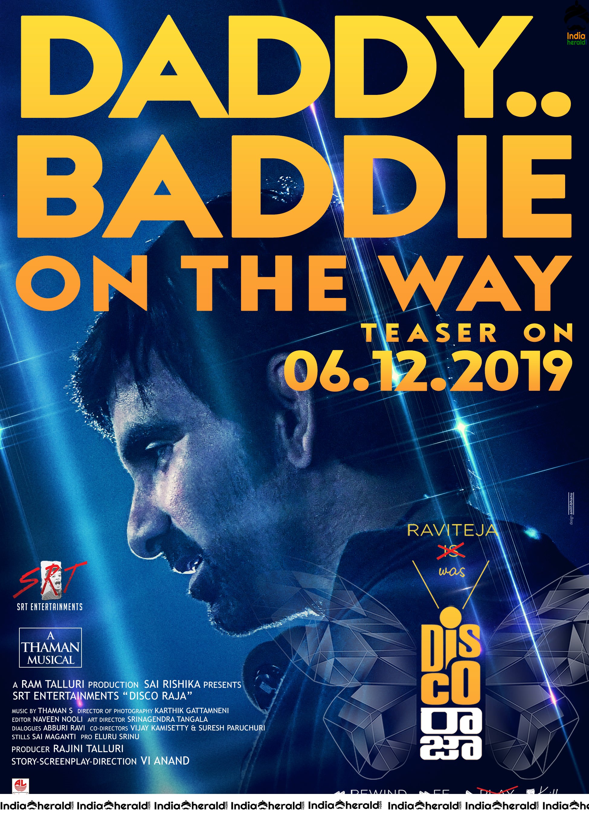 Disco Raja Teaser Release Date Posters