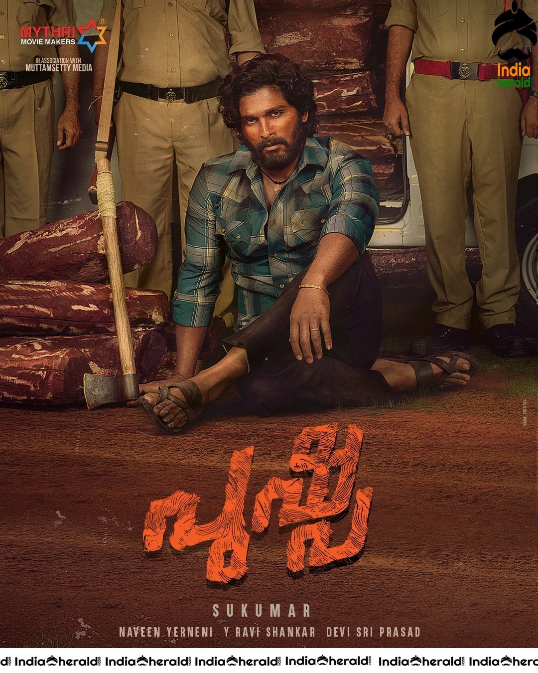 First Look Posters of Allu Arjun starring PUSHPA in 5 different languages