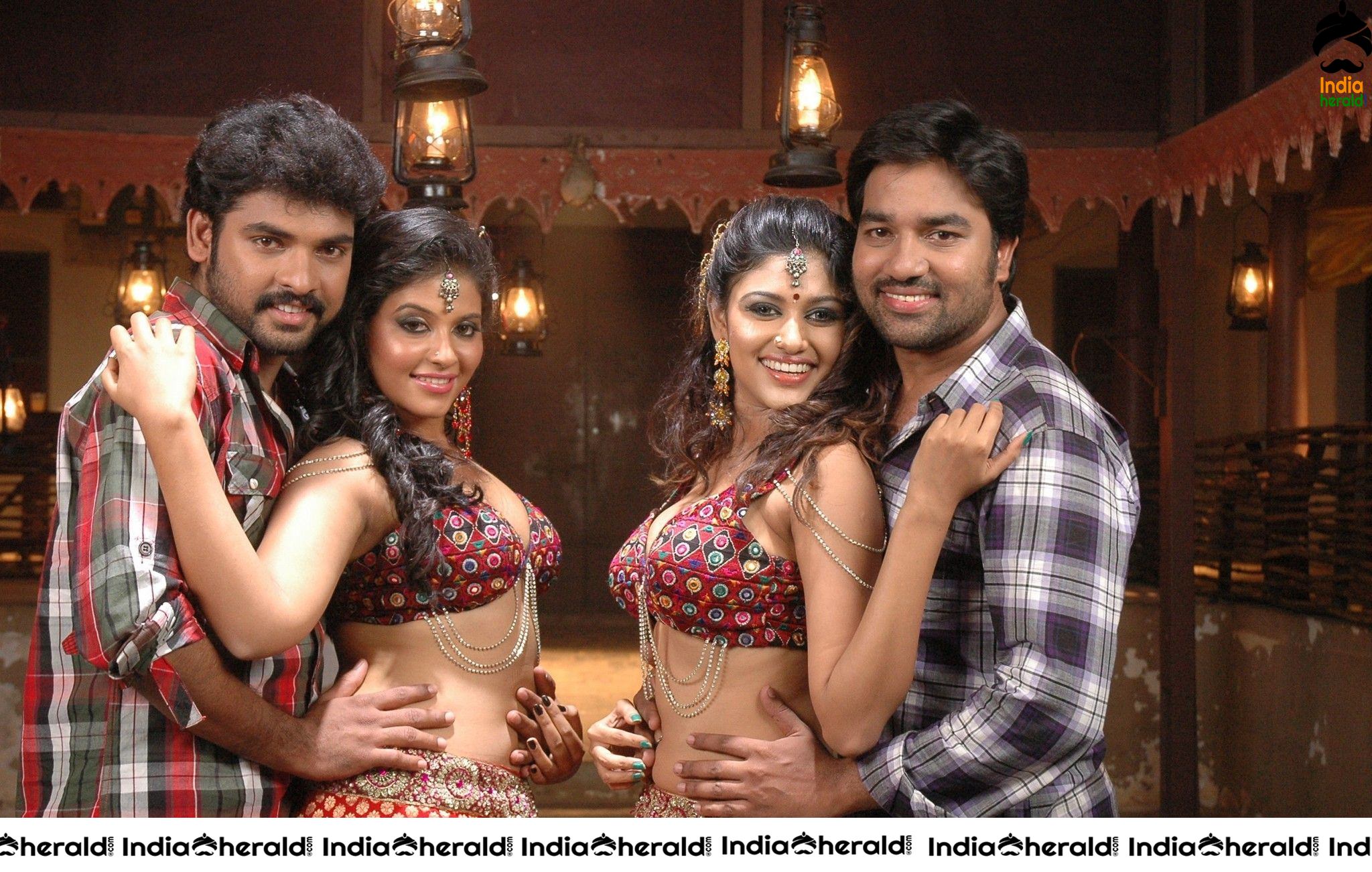 Hot Photos of Anjali and Oviya Exposing too much from Masala Cafe movie Set 4