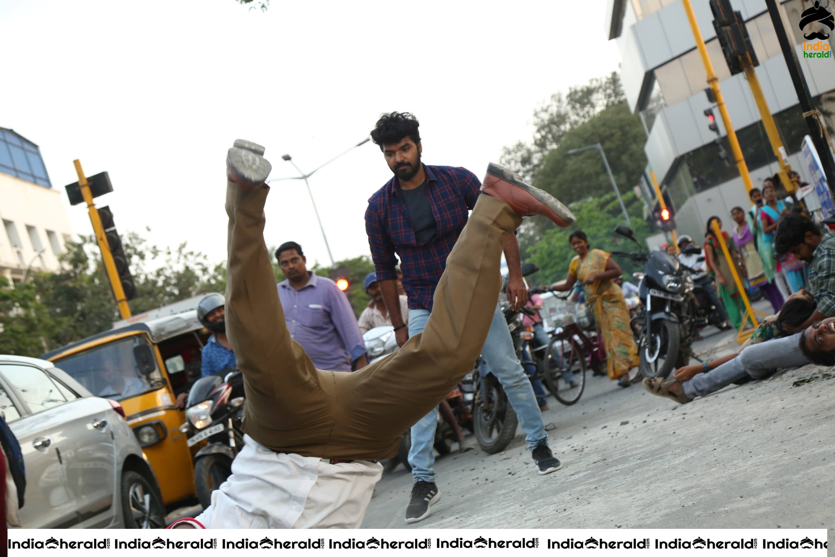 Jai in Breaking News Movie Working Stills