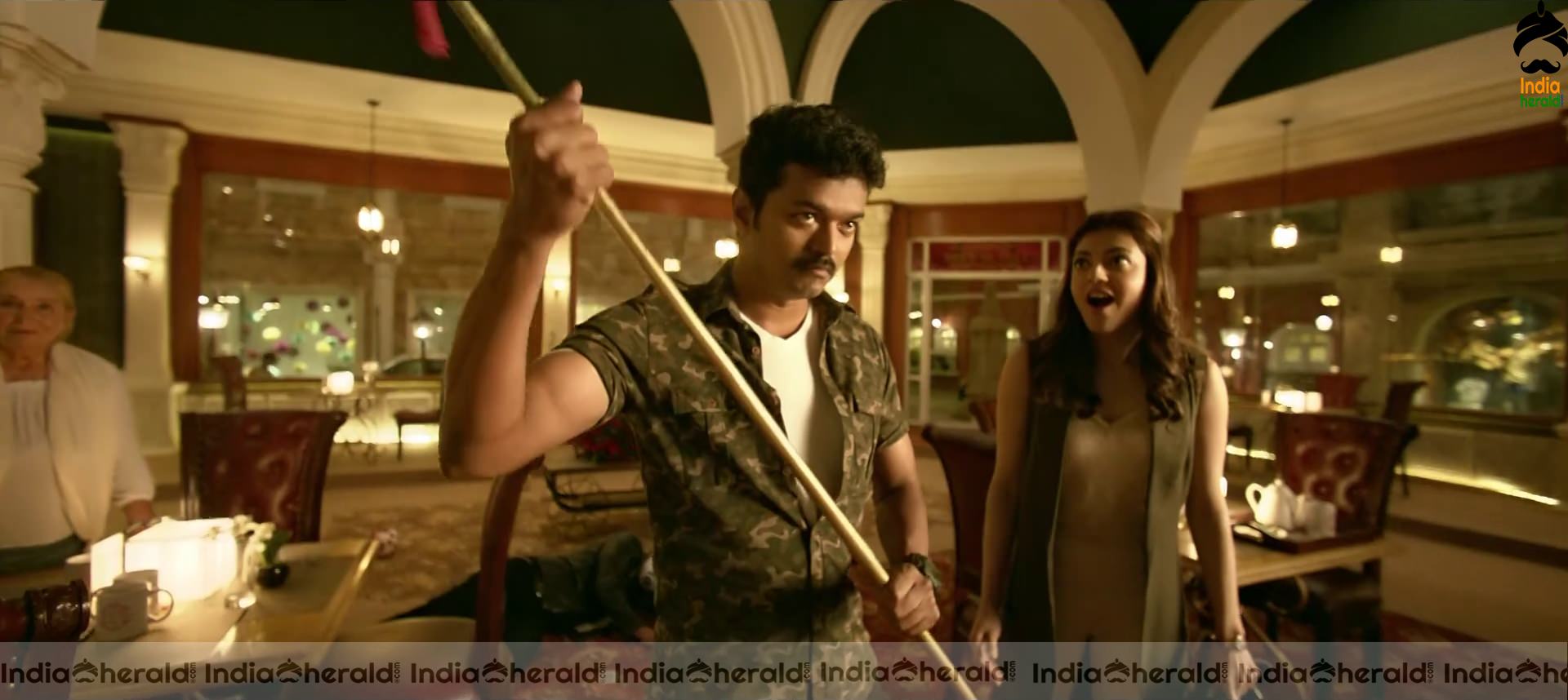 Kajal Aggarwal and Vijay unseen stills from Mersal Set 1