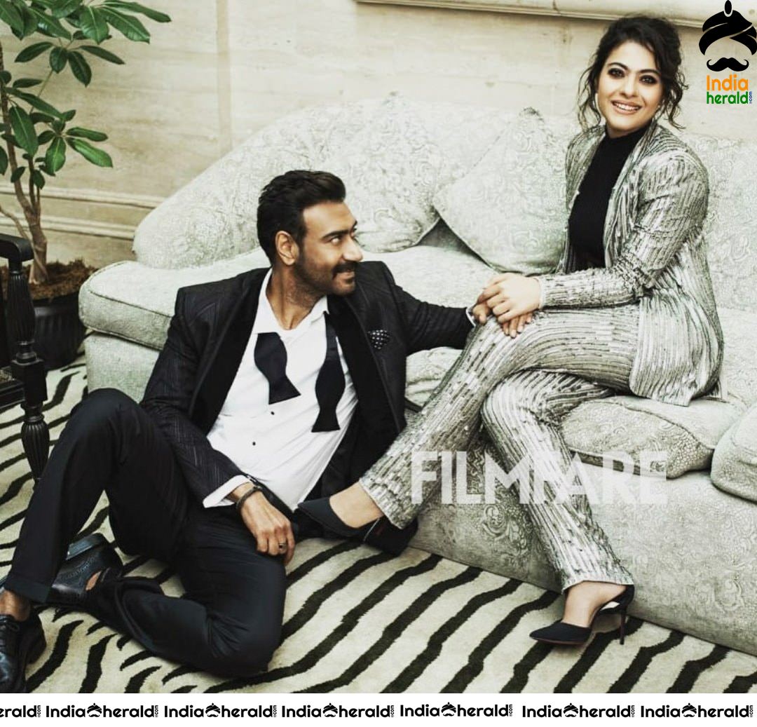 Kajol and Ajay Devgn for the latest edition of Filmfare magazine