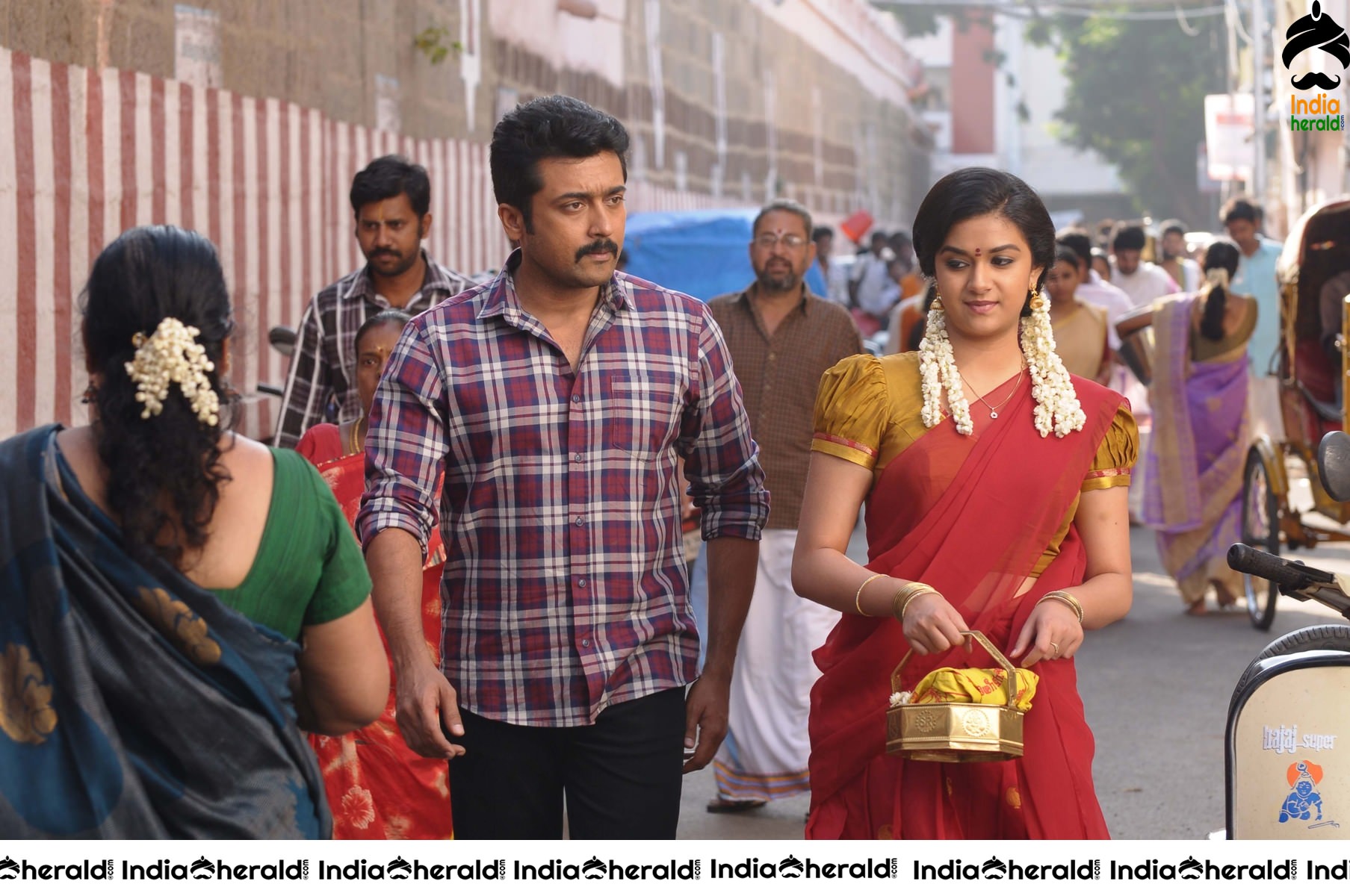 Keerthy Suresh and Surya in Thaanaa Serndha Kootam Movie Stills Set 1