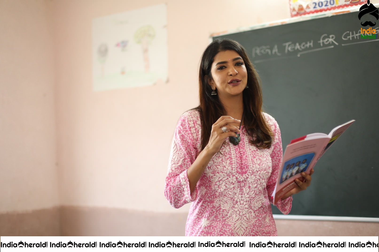 Lakshmi Manchu Volunteers as Teacher for Pega Teach For Change