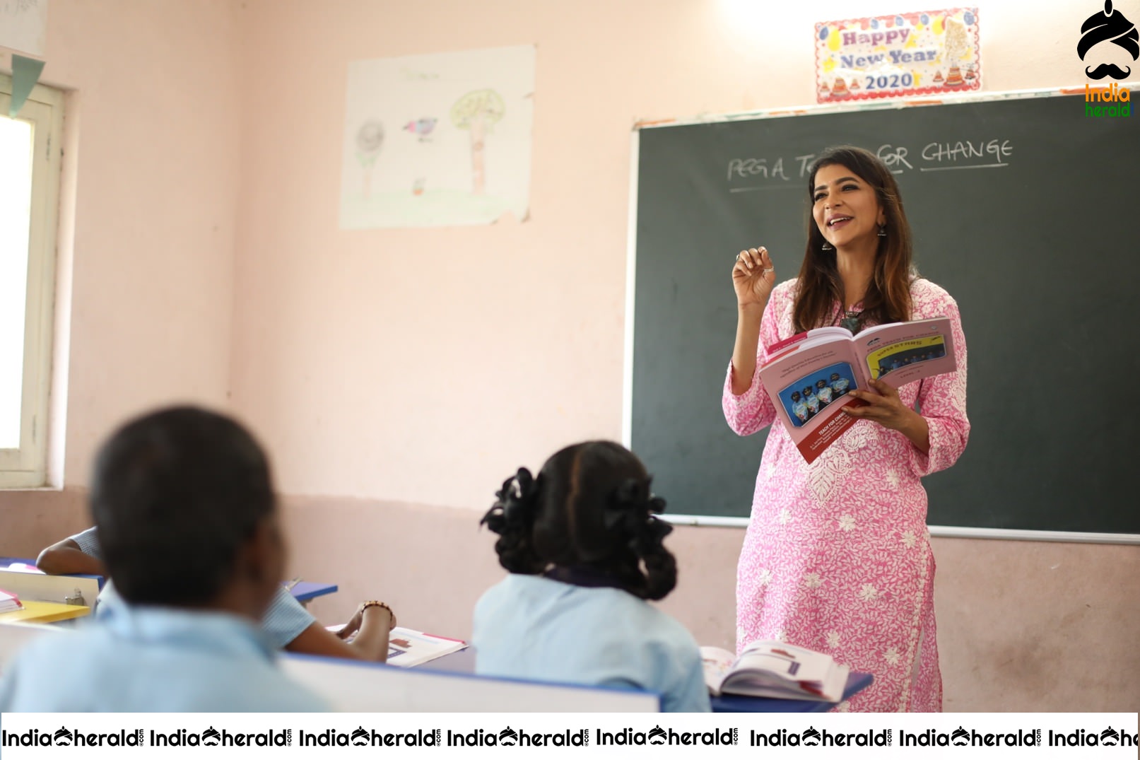 Lakshmi Manchu Volunteers as Teacher for Pega Teach For Change