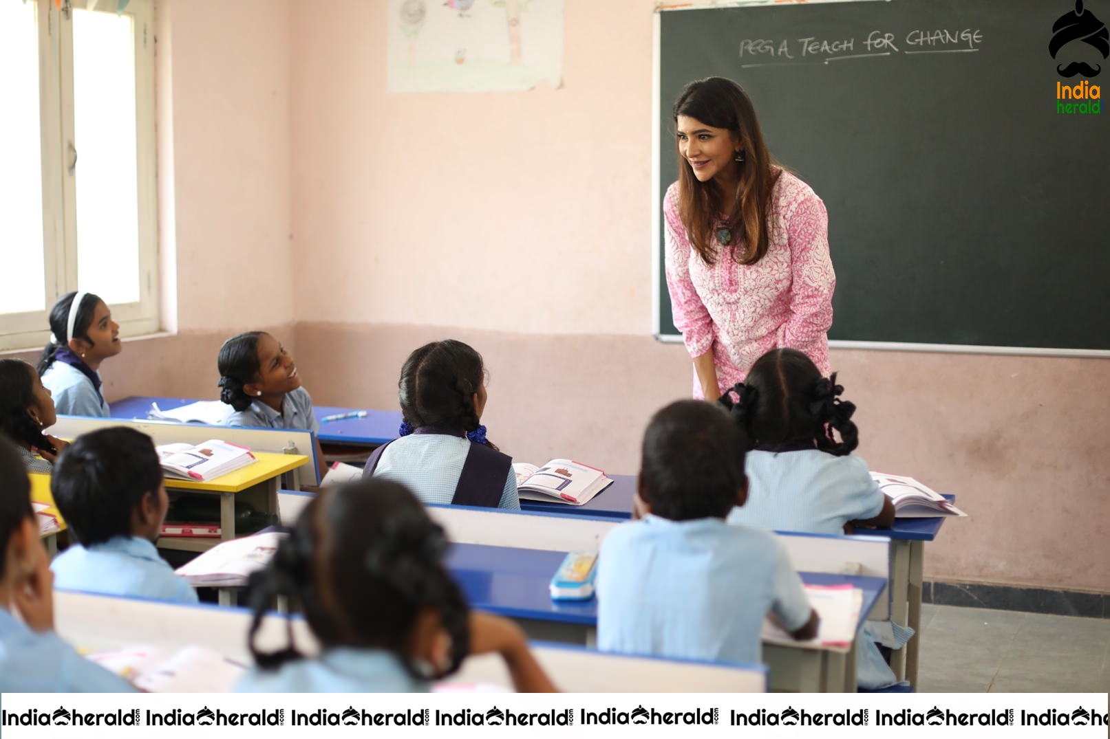 Lakshmi Manchu Volunteers as Teacher for Pega Teach For Change